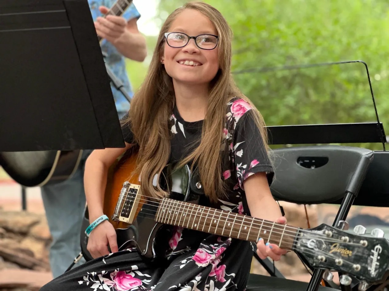 Student performing at Fun in the Sun concert