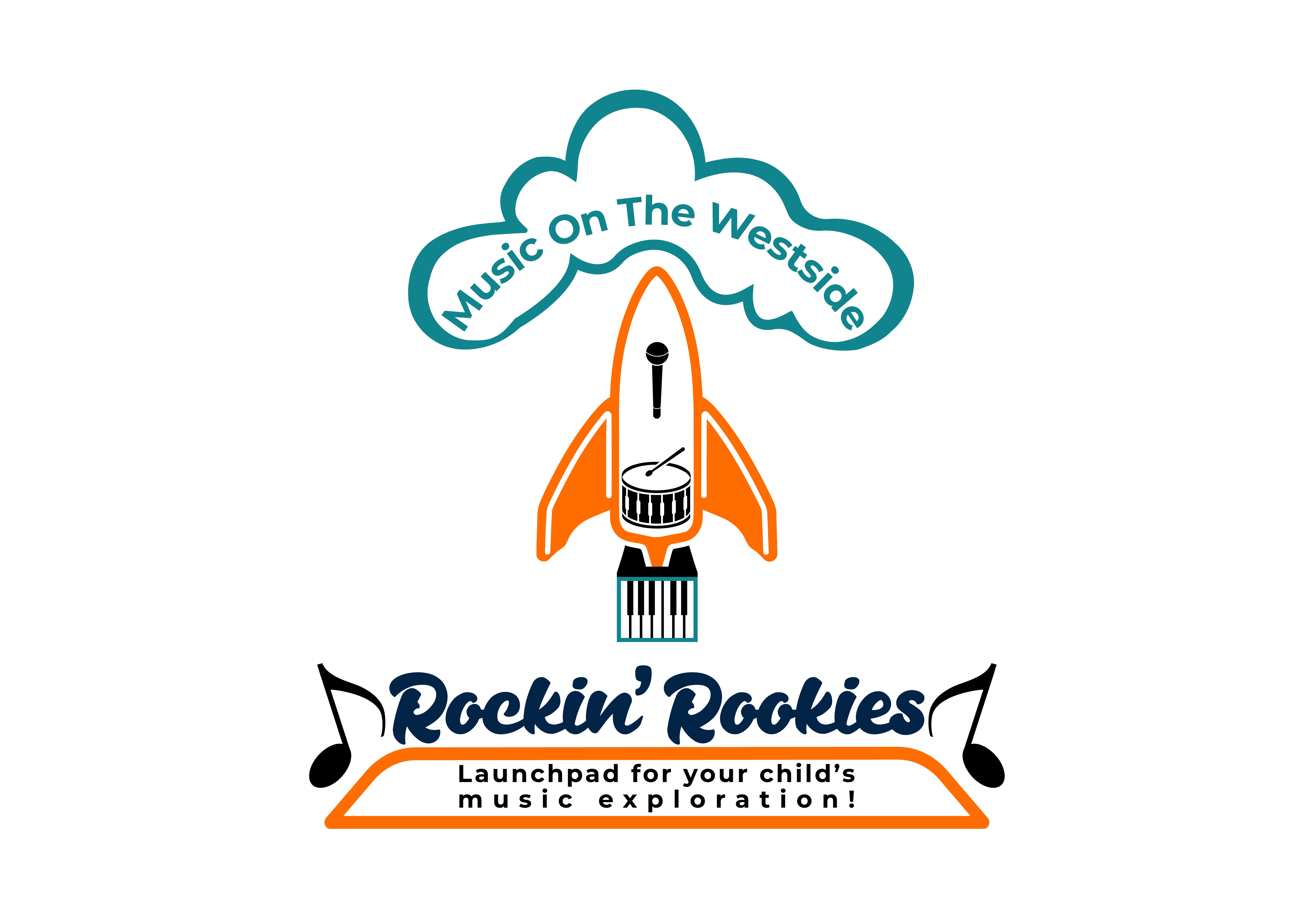 Rockin' Rookies music class logo at Music on the Westside